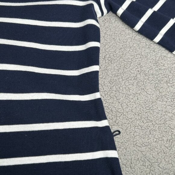 Lauren Ralph Lauren Dress Large Navy Orange Striped Nautical Preppy Capsule L - Picture 10 of 12